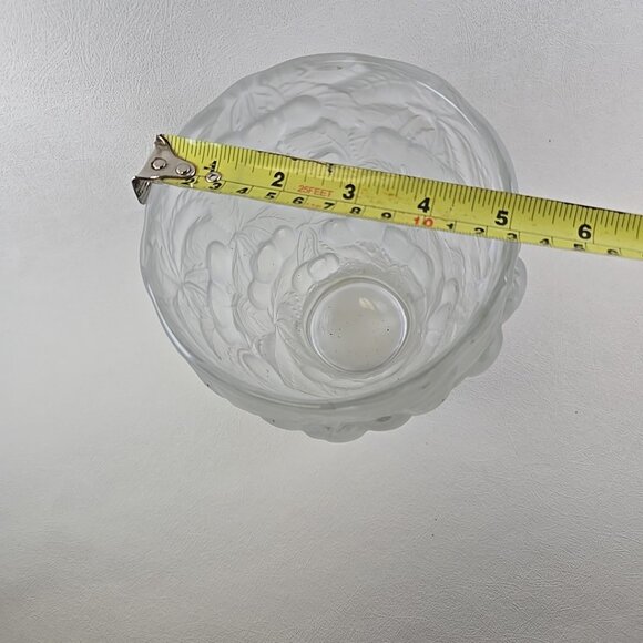 Josef Inwald Barolac Cherries Art Deco Czech Frosted Glass Vase Clear 7" U8 - Picture 10 of 13